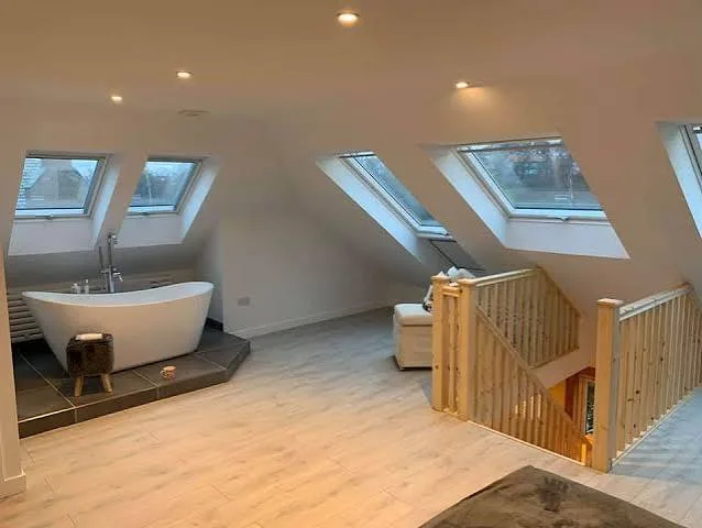 Velux rooflight loft conversion bringing natural daylight into a London home.